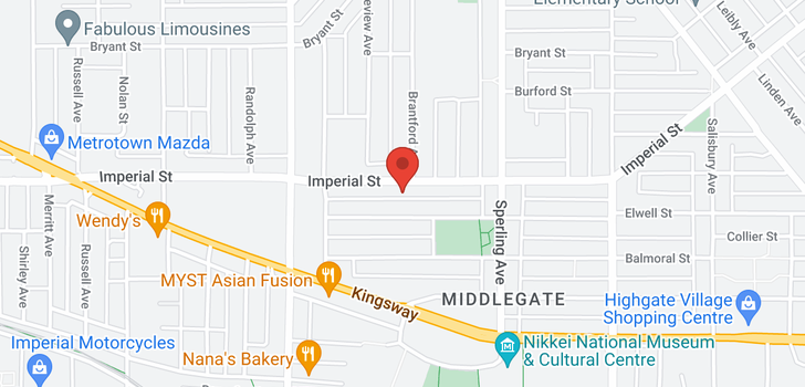 map of 6580 IMPERIAL STREET